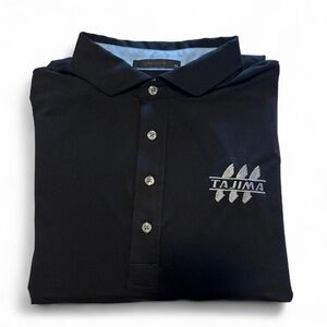 Greyson XL Tajima Embroidered Fox Logo Performance Golf Polo Shirt Peru Black